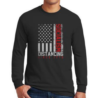 Usa Flag Socialism Distancing Since 1776 Men Long Sleeve Tshirt | Favorety