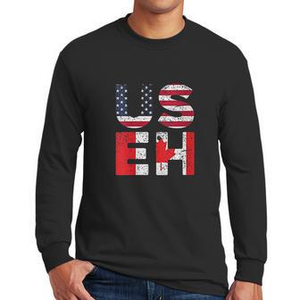 Usa Pride Us Flag Day Useh Canadian Canada Men Long Sleeve Tshirt | Favorety CA