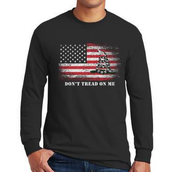 Usa Vintage Flag Dont Tread On Me Men Long Sleeve Tshirt | Favorety AU