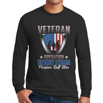 Veteran Operation Desert Storm Persian Gulf War Graphic Design Printed Casual Daily Basic Men Long Sleeve Tshirt | Favorety UK