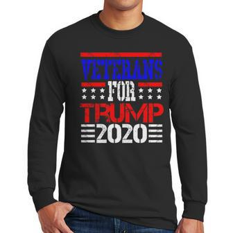 Veterans For Trump 2020 Vets Presidential Election Men Long Sleeve Tshirt | Favorety