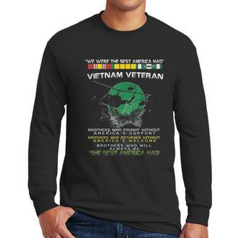 Vietnam Veteran We Were America Had Proud Veteran Men Long Sleeve Tshirt | Favorety AU