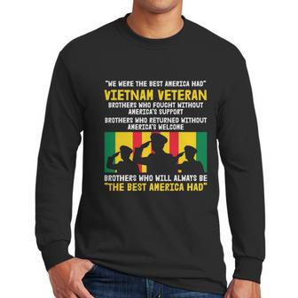 Vietnam Veteran The Best America Veteran Day Graphic Design Printed Casual Daily Basic Men Long Sleeve Tshirt | Favorety AU