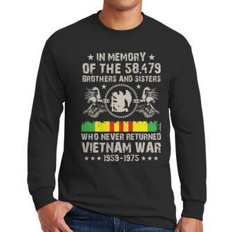 Vietnam Veteran In Memory The War Vietnam Men Long Sleeve Tshirt | Favorety AU