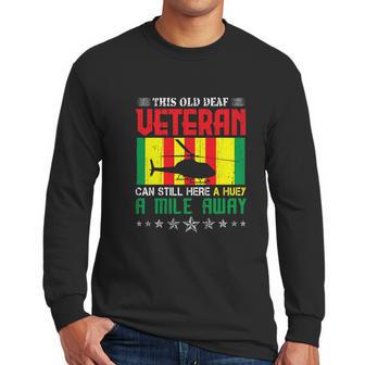 Vietnam Veteran Uh1 Huey Helicopter Graphic Design Printed Casual Daily Basic Men Long Sleeve Tshirt | Favorety