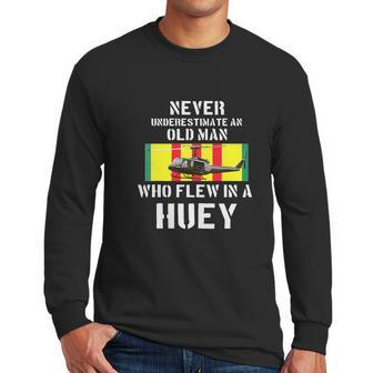 Vietnam Veteran Vet T Uh1 Huey Helicopter Graphic Design Printed Casual Daily Basic Men Long Sleeve Tshirt | Favorety DE