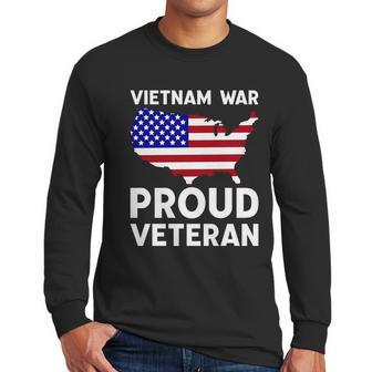 Vietnam War Proud Veteran Graphic Design Printed Casual Daily Basic Men Long Sleeve Tshirt | Favorety