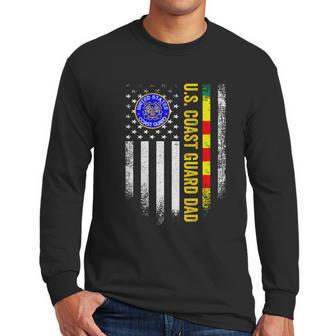 Vintage Usa Flag Proud Us Coast Guard Vietnam Veteran Dad Gift Graphic Design Printed Casual Daily Basic Men Long Sleeve Tshirt | Favorety AU