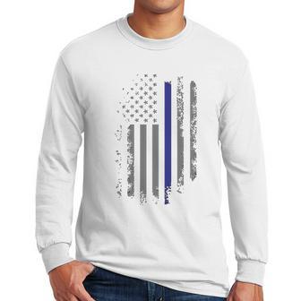 Back The Blue Usa Flag Police Lives Matter Men Long Sleeve Tshirt | Favorety UK