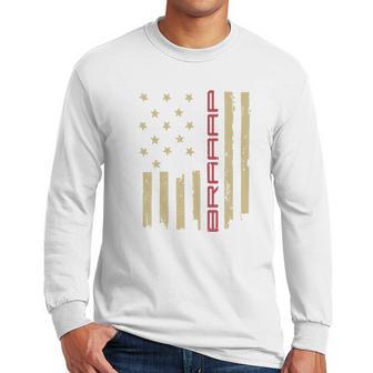 Braaap Snowmobile Flag Men Long Sleeve Tshirt | Favorety