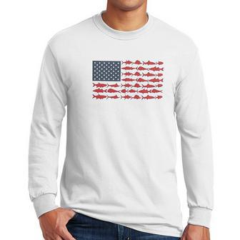 Columbia Pfg Finatic Us Flag Men Long Sleeve Tshirt | Favorety UK