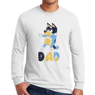 Dad Dog Cartoon Kid Anime B-Lueys Men Long Sleeve Tshirt | Favorety DE