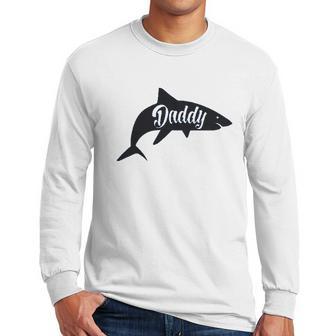 Daddy Shark Cool Best Dad Men Long Sleeve Tshirt | Favorety UK