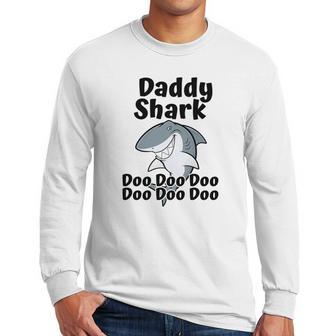 Mens Daddy Shark Doo Doo Doo Matching Family Shirt Men Long Sleeve Tshirt | Favorety DE