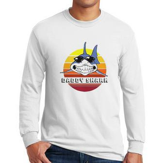 Daddy Shark On Vintage Sunset Men Long Sleeve Tshirt | Favorety DE