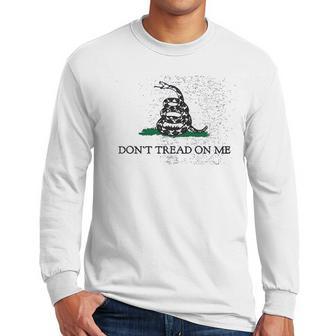 Dont Tread On Me Gadsden Flag Rattlesnake Usa Revolution Men Long Sleeve Tshirt | Favorety UK