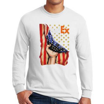 Fedex And American Flag Independence Day Men Long Sleeve Tshirt | Favorety DE