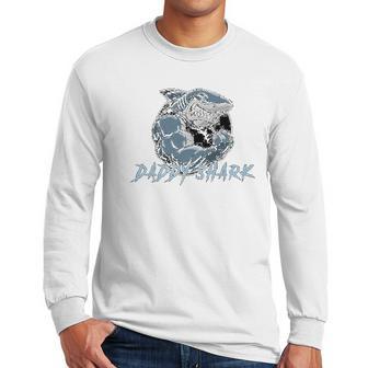 Funny Fathers Day Daddy Shark Gymer Gift Men Long Sleeve Tshirt | Favorety DE