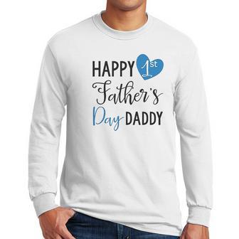 Heart Co Designs Day Baby Onesies Happy 1St Fathes Day Daddy Men Long Sleeve Tshirt | Favorety AU