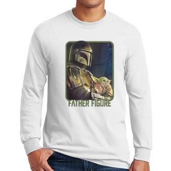 The Mandalorian And The Child Father Figure Men Long Sleeve Tshirt | Favorety