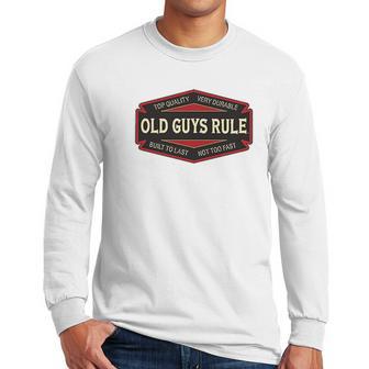 Old Guys Rule Built To Last Gravel Men Long Sleeve Tshirt | Favorety DE