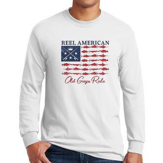 Old Guys Rule For Men Reel American Men Long Sleeve Tshirt | Favorety