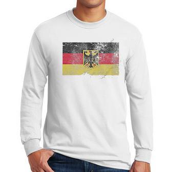 Trunk Candy Distressed Germany Flag Modern Fit Men Long Sleeve Tshirt | Favorety CA