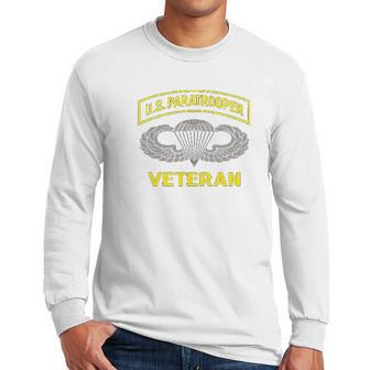 Us Paratrooper Airborne Division Army Veteran Men Long Sleeve Tshirt | Favorety CA