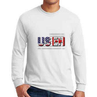 Useh American Canada Flag Maple Leaf July 4Th Shirt Men Long Sleeve Tshirt | Favorety DE