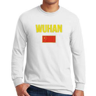 Wuhan Chinese Flag China Souvenir Men Long Sleeve Tshirt | Favorety UK