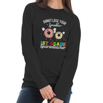 1St Grade Teacher Social Distancing Women Long Sleeve Tshirt | Favorety DE