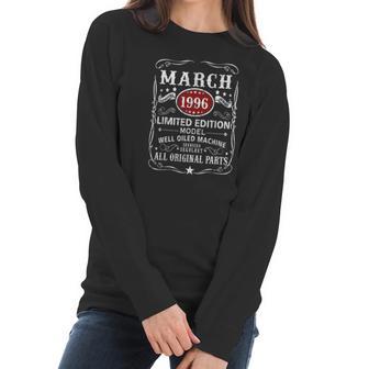 25Th Birthday Decoration March 1996 Men Women 25 Years Old Women Long Sleeve Tshirt | Favorety UK