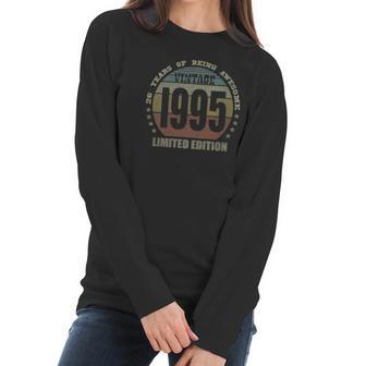 Womens 26 Years Old Gifts Vintage 1995 Limited Edition 26Th Birthday V-Neck Women Long Sleeve Tshirt | Favorety AU