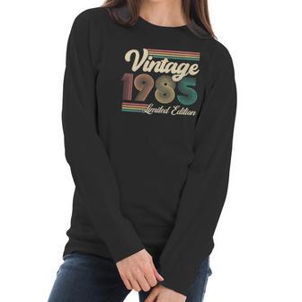 Womens 36 Years Old Gifts Born In 1985 Vintage 36Th Birthday Retro V-Neck Women Long Sleeve Tshirt | Favorety DE