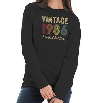 Womens 36 Years Old Gifts Vintage 1986 Limited Edition 36Th Birthday Women Long Sleeve Tshirt | Favorety AU