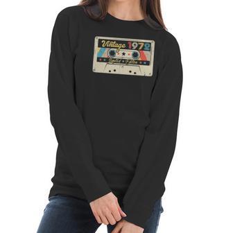 50 Years Old Vintage 1972 Cassette Tape 50Th Birthday Outfit Women Long Sleeve Tshirt | Favorety CA