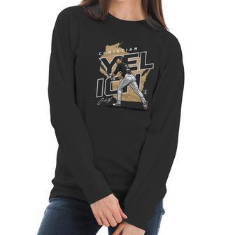 500 Level Christian Yelich Milwaukee Baseball Women Long Sleeve Tshirt | Favorety CA