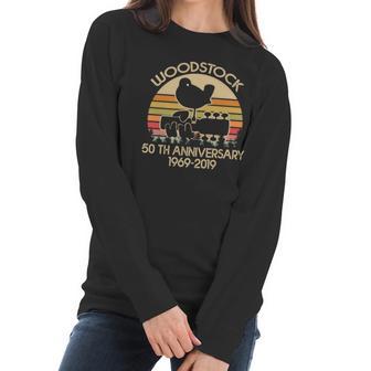 50Th Anniversary 1969-2019 Woodstock Music Vintage Women Long Sleeve Tshirt | Favorety AU