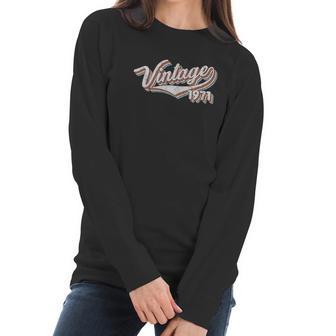 50Th Birthday Gift Vintage 1971 Retro Birthday Women Long Sleeve Tshirt | Favorety AU