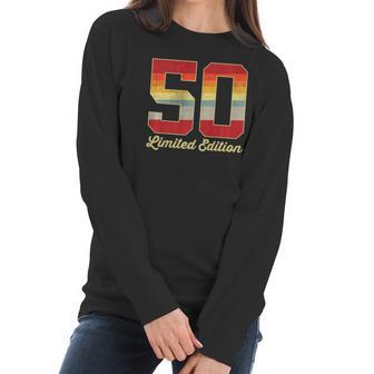 50Th Birthday Vintage Limited Edition 1972 50 Years Old Men Women Long Sleeve Tshirt | Favorety CA