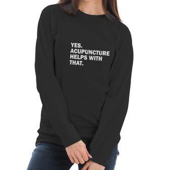 Womens Acupuncture Cute Shirt Women Long Sleeve Tshirt | Favorety AU