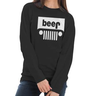 Adult Beer Jeep Funny Drinking - Drinking Beer T-Shirt Women Long Sleeve Tshirt | Favorety