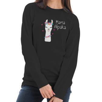 Alpaca Mama Funny Cute Mom Gift Women Long Sleeve Tshirt | Favorety