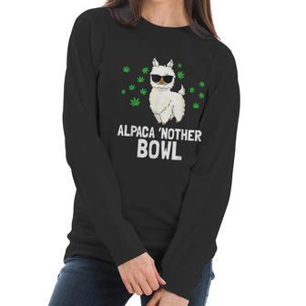 Alpaca Nother Bowl Funny Marijuana Cbd Weed Smoker Graphic Design Printed Casual Daily Basic Women Long Sleeve Tshirt | Favorety AU