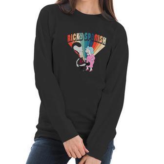 American Dad Ricky Spanish Kicking Old Lady Women Long Sleeve Tshirt | Favorety CA