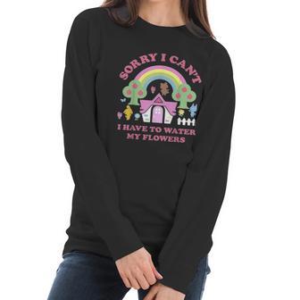 Animal Crossing Sorry I Cant I Have To Water My Flowers Women Long Sleeve Tshirt | Favorety UK