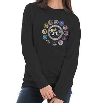 Apollo Missions Patch Badge Nasa Space Program Women Long Sleeve Tshirt | Favorety