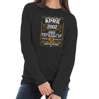 April 2002 19Th Birthday Gift 19 Years Old Men Women Women Long Sleeve Tshirt | Favorety