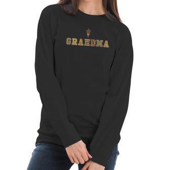 Arizona State Sun Devils Patterned Grandma Women Long Sleeve Tshirt | Favorety AU