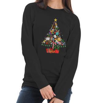 Art Xmas Tree Decor Art Teacher Ugly Artist Christmas Women Long Sleeve Tshirt | Favorety